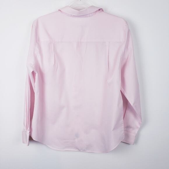 FOXCROFT The Hamptons, Button Down Blouse Light Pink Size 14P - Picture 4 of 7